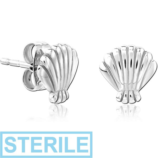 STERILE SURGICAL STEEL EAR STUDS PAIR