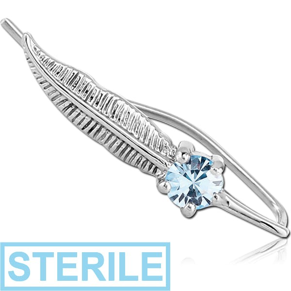 STERILE SURGICAL STEEL JEWELLED EAR VINE - RIGHT