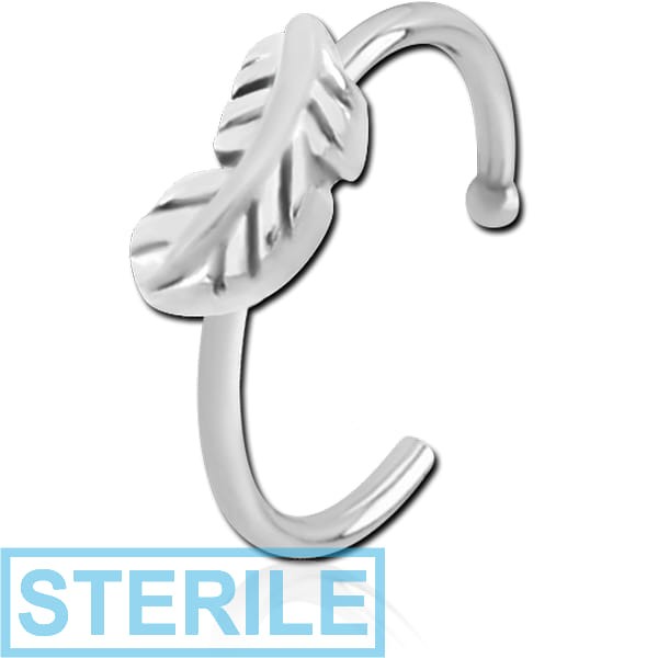 STERILE SURGICAL STEEL OPEN NOSE RING
