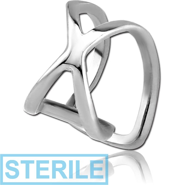 STERILE SURGICAL STEEL LIP CUFF - CROSS