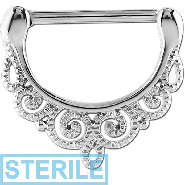 STERILE SURGICAL STEEL NIPPLE CLICKER - FILIGREE