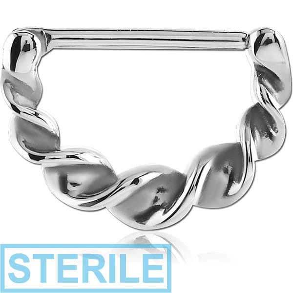 STERILE SURGICAL STEEL NIPPLE CLICKER - TWIST