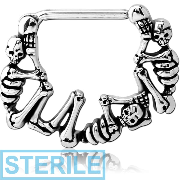 STERILE SURGICAL STEEL NIPPLE CLICKER - SKELETONS