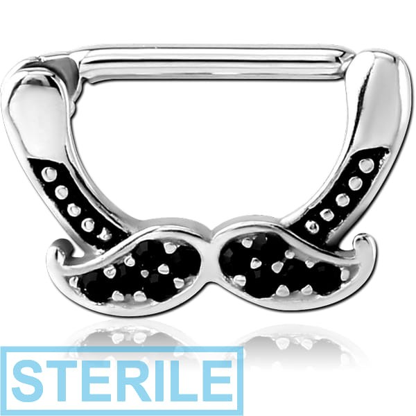 STERILE SURGICAL STEEL JEWELLED NIPPLE CLICKER