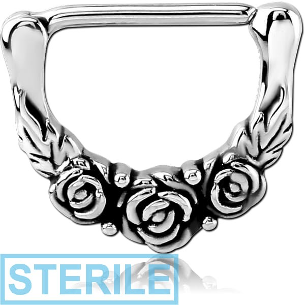 STERILE SURGICAL STEEL NIPPLE CLICKER - ROSE