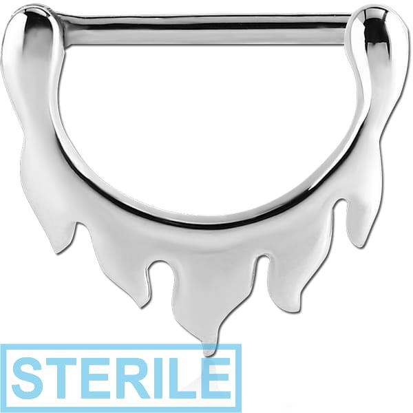 STERILE SURGICAL STEEL NIPPLE CLICKER - FLAMES
