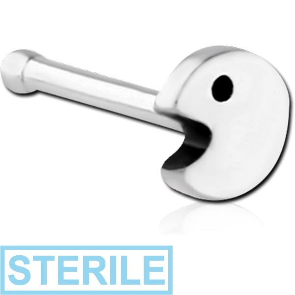 STERILE SURGICAL STEEL NOSE BONE - PACMAN