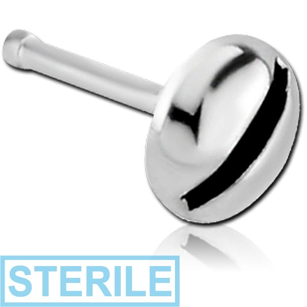 STERILE SURGICAL STEEL NOSE BONE - NUT HEAD