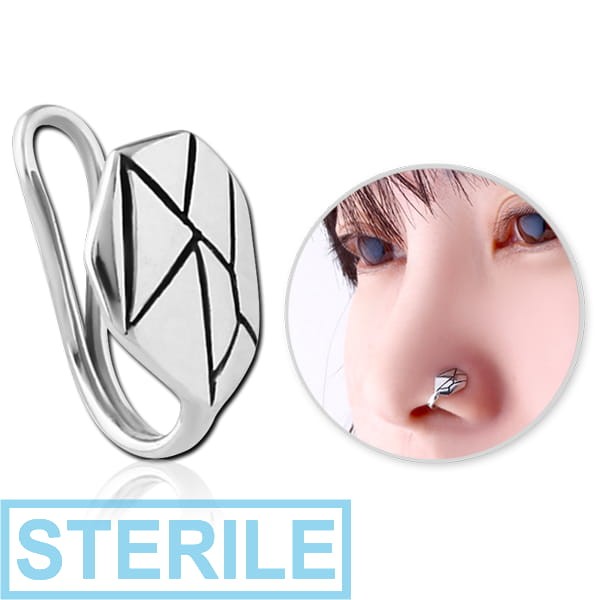 STERILE SURGICAL STEEL NOSE CLIP - GEOMETRIC SHAPE