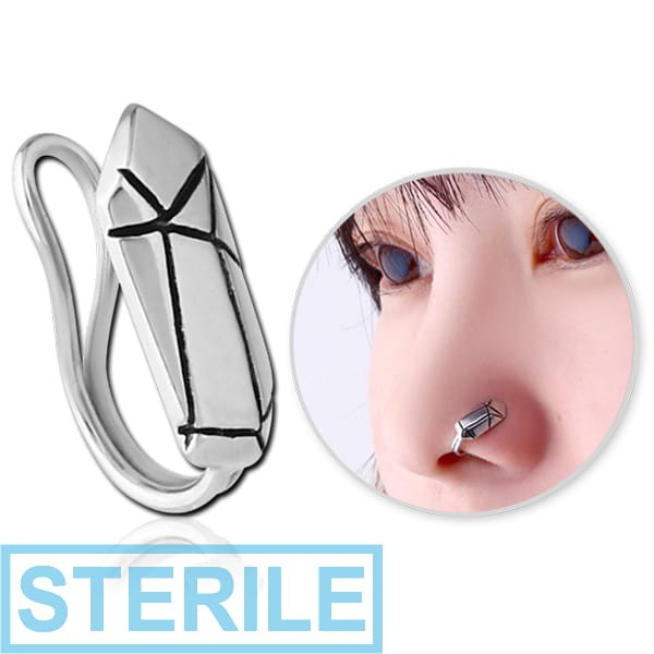 STERILE SURGICAL STEEL NOSE CLIP - GEOMETRIC SHAPE