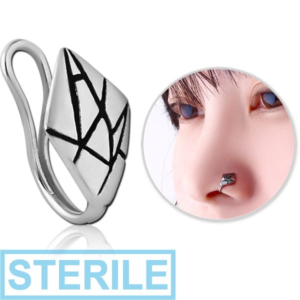 STERILE SURGICAL STEEL NOSE CLIP - GEOMETRIC SHAPE