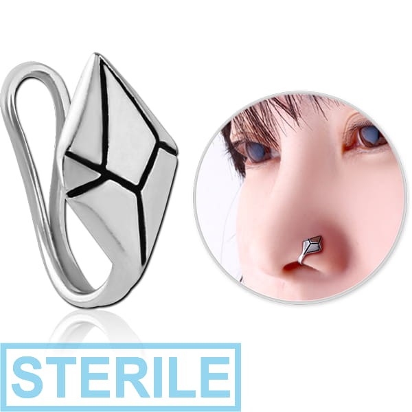 STERILE SURGICAL STEEL NOSE CLIP - GEOMETRIC SHAPE