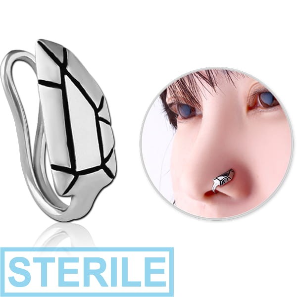 STERILE SURGICAL STEEL NOSE CLIP - GEOMETRIC SHAPE