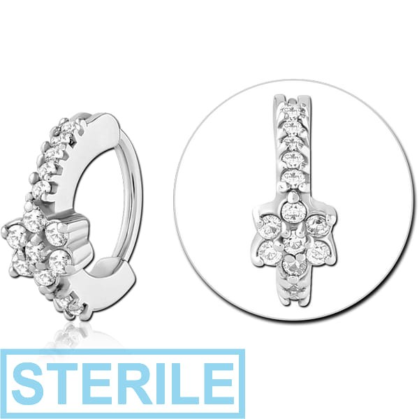 STERILE SURGICAL STEEL JEWELLED NOSE RING CLICKER