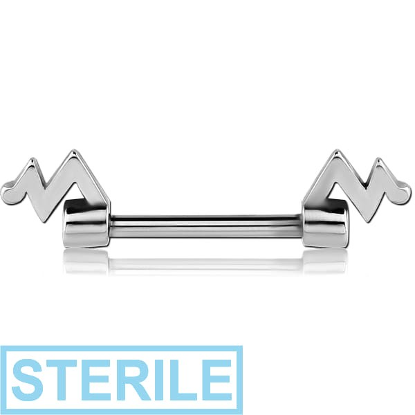 STERILE SURGICAL STEEL NIPPLE BAR - PULSE