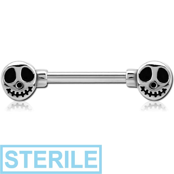 STERILE SURGICAL STEEL NIPPLE BAR - GHOST
