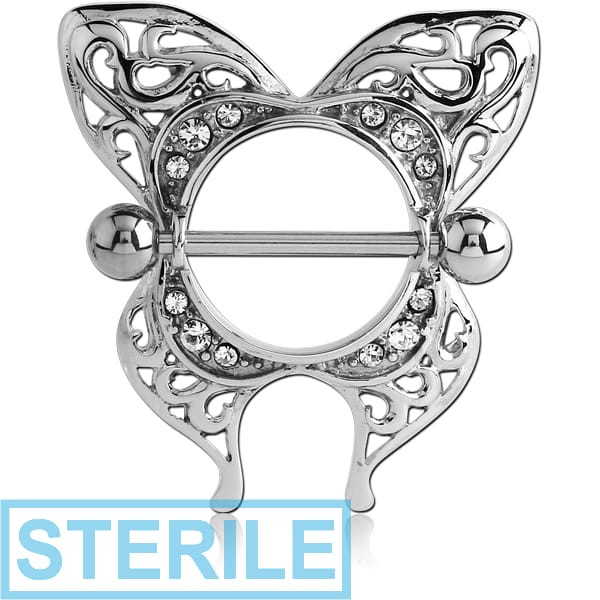 STERILE SURGICAL STEEL NIPPLE SHIELD - BUTTERFLY