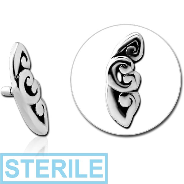 STERILE SURGICAL STEEL PUSH FIT ATTACHMENT FOR BIOFLEX INTERNAL LABRET - FILIGREE