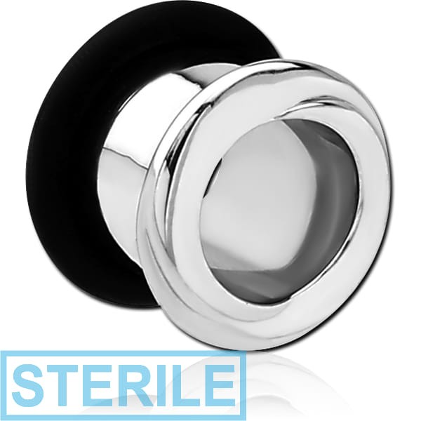 STERILE SURGICAL STEEL FLESH TUNNEL - ROUND