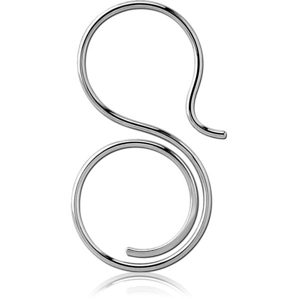 STERILE SURGICAL STEEL HOOP EARRING FOR TUNNEL