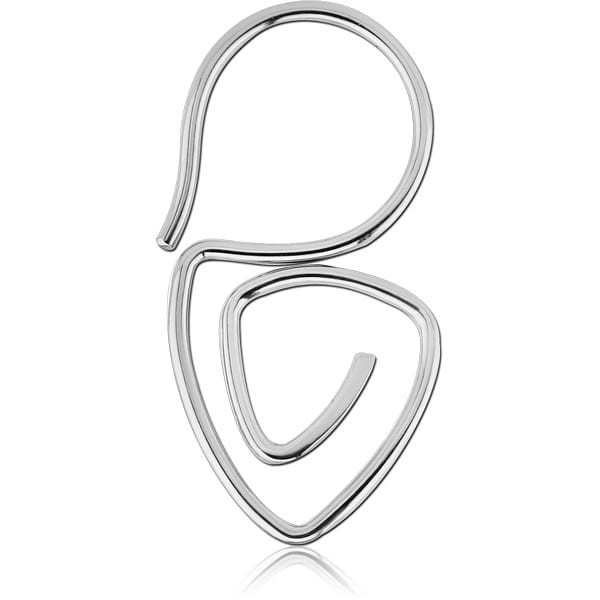 STERILE SURGICAL STEEL HOOP EARRING FOR TUNNEL