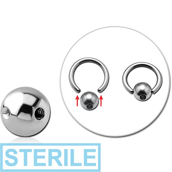 STERILE SURGICAL STEEL SLAVE BALL WITHOUT RING