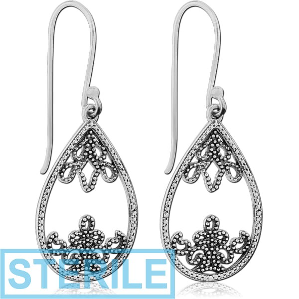 STERILE STERLING SILVER 925 EARRINGS PAIR - FILIGREE