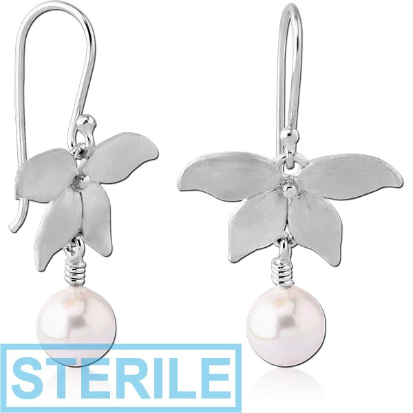 STERILE STERLING SILVER 925 EARRINGS PAIR - FLOWER