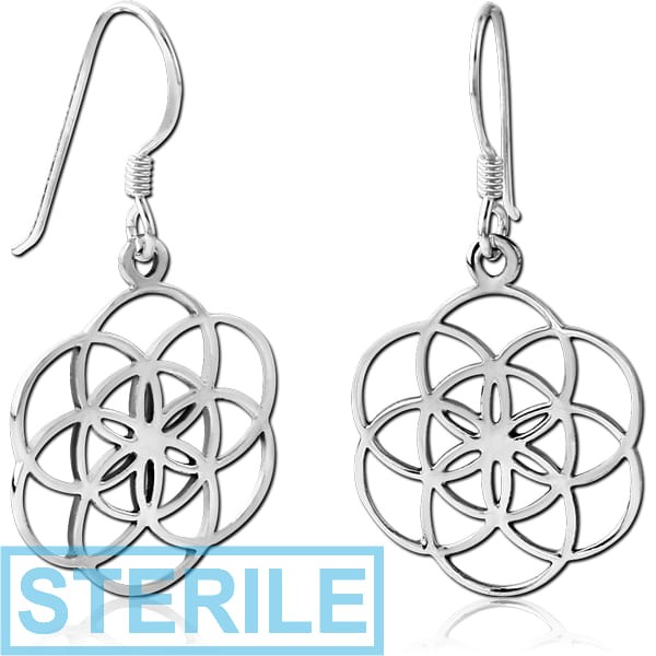 STERILE STERLING SILVER 925 EARRINGS PAIR