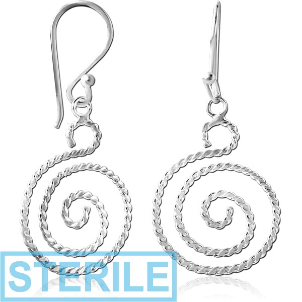 STERILE STERLING SILVER 925 EARRINGS PAIR