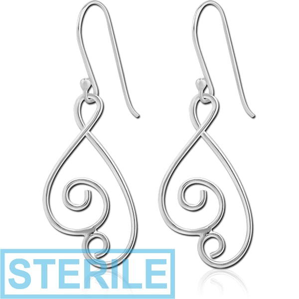 STERILE STERLING SILVER 925 EARRINGS PAIR