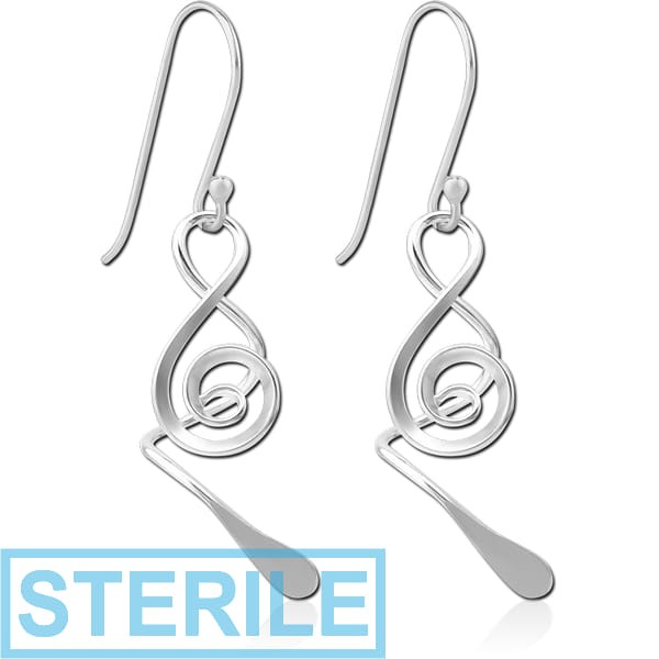 STERILE STERLING SILVER 925 EARRINGS PAIR