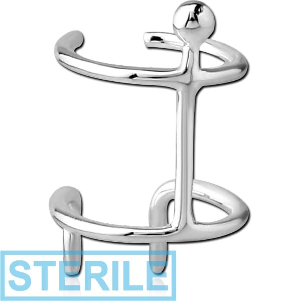 STERILE STERLING SILVER 925 EAR CUFF