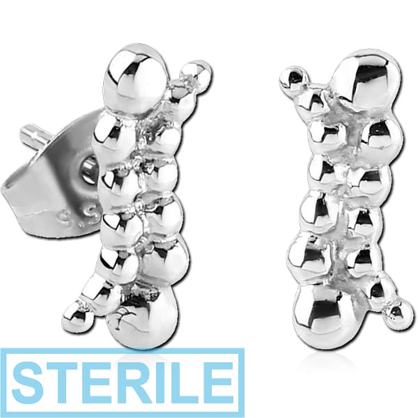 STERILE STERLING SILVER 925 EAR STUDS PAIR