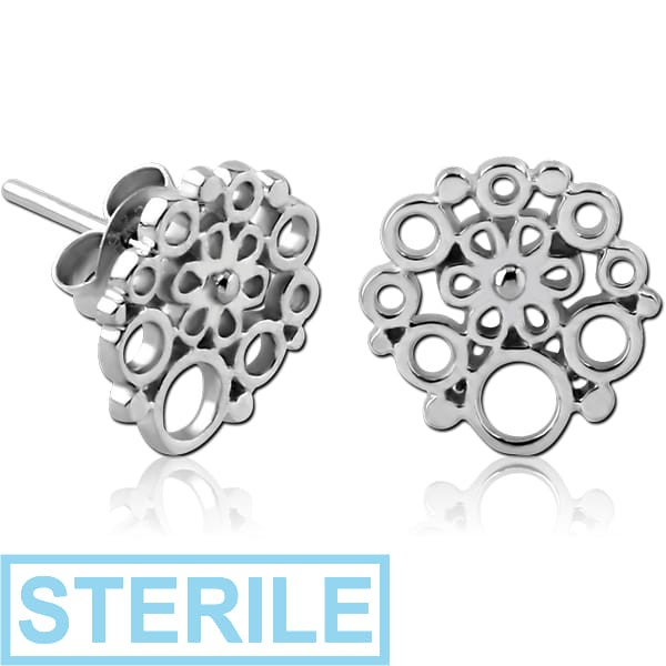 STERILE STERLING SILVER 925 EAR STUDS PAIR