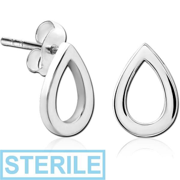 STERILE STERLING SILVER 925 EAR STUDS PAIR