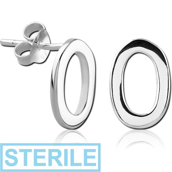 STERILE STERLING SILVER 925 EAR STUDS PAIR