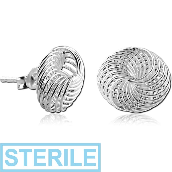 STERILE STERLING SILVER 925 EAR STUDS PAIR