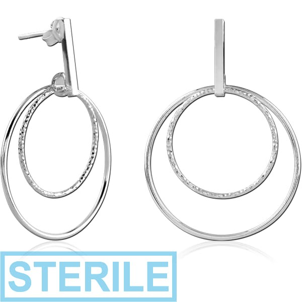 STERILE STERLING SILVER 925 EAR STUDS PAIR