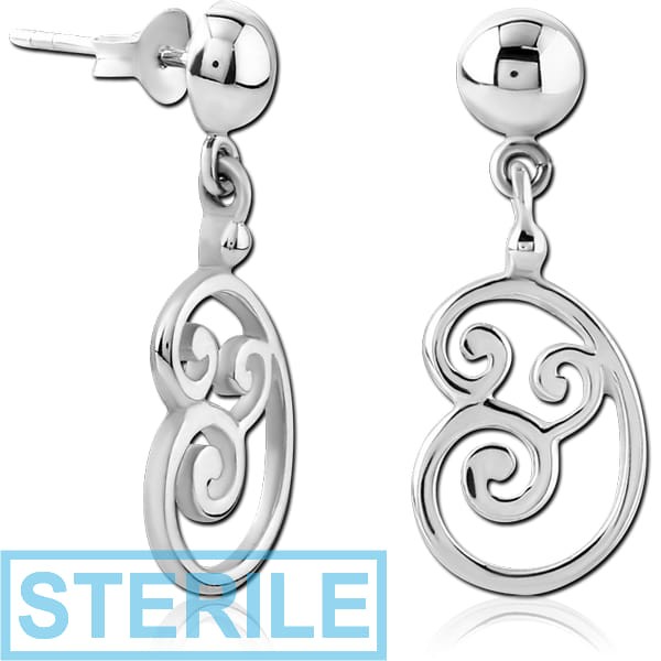 STERILE STERLING SILVER 925 EAR STUDS PAIR
