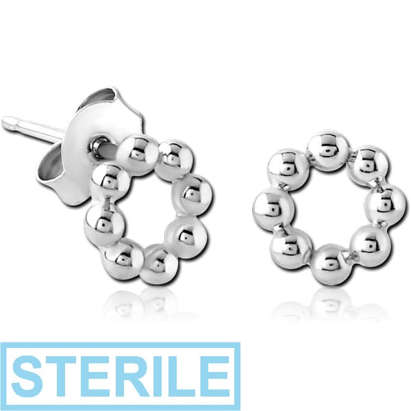 STERILE STERLING SILVER 925 EAR STUDS PAIR