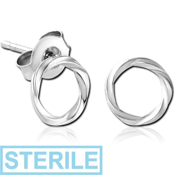 STERILE STERLING SILVER 925 EAR STUDS PAIR