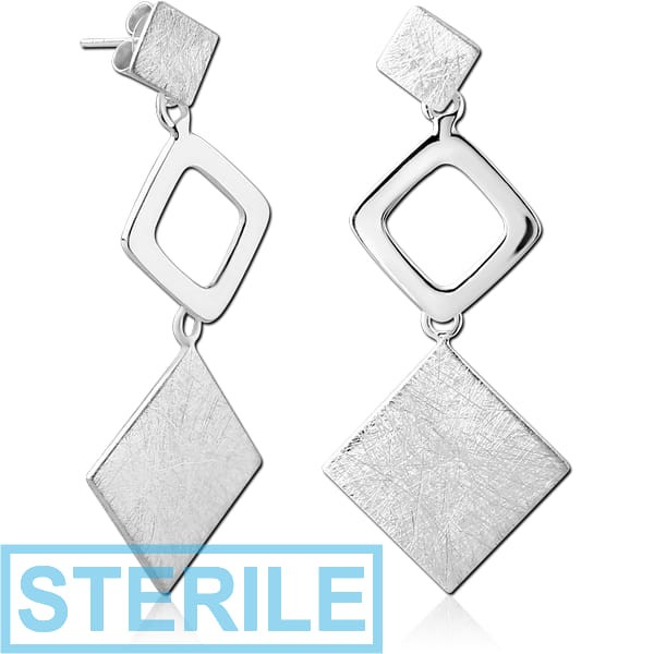 STERILE STERLING SILVER 925 EAR STUDS PAIR