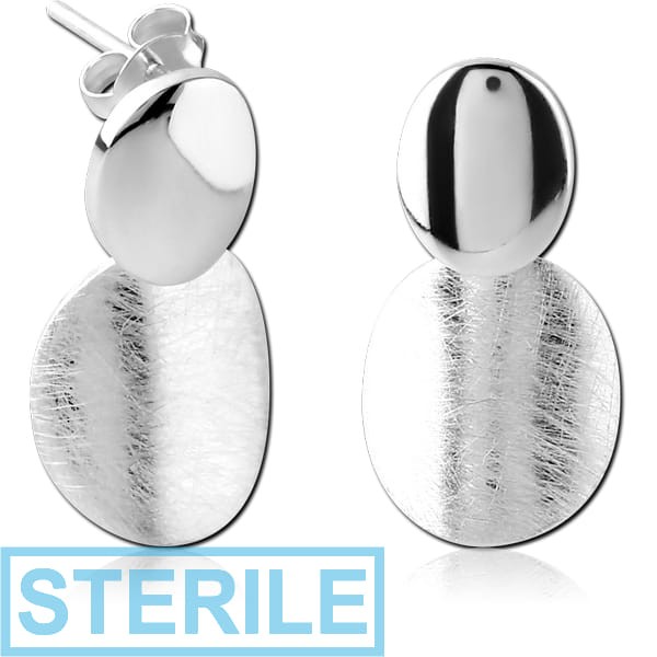 STERILE STERLING SILVER 925 EAR STUDS PAIR