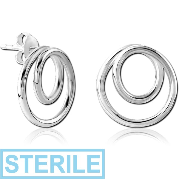 STERILE STERLING SILVER 925 EAR STUDS PAIR