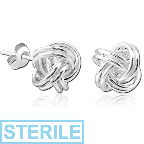STERILE STERLING SILVER 925 EAR STUDS PAIR