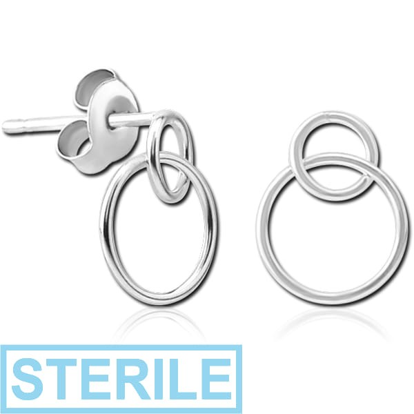 STERILE STERLING SILVER 925 EAR STUDS PAIR