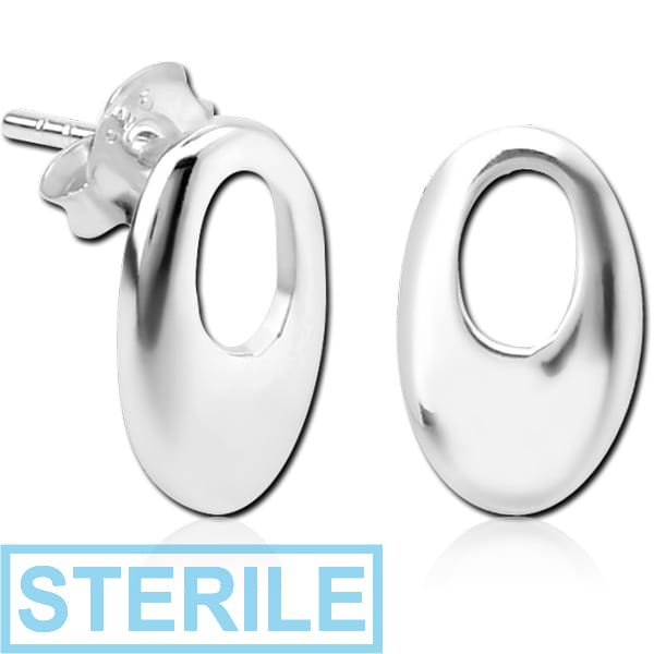 STERILE STERLING SILVER 925 EAR STUDS PAIR