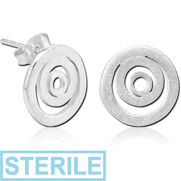 STERILE STERLING SILVER 925 EAR STUDS PAIR
