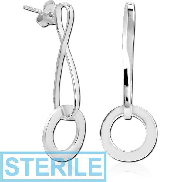 STERILE STERLING SILVER 925 EAR STUDS PAIR